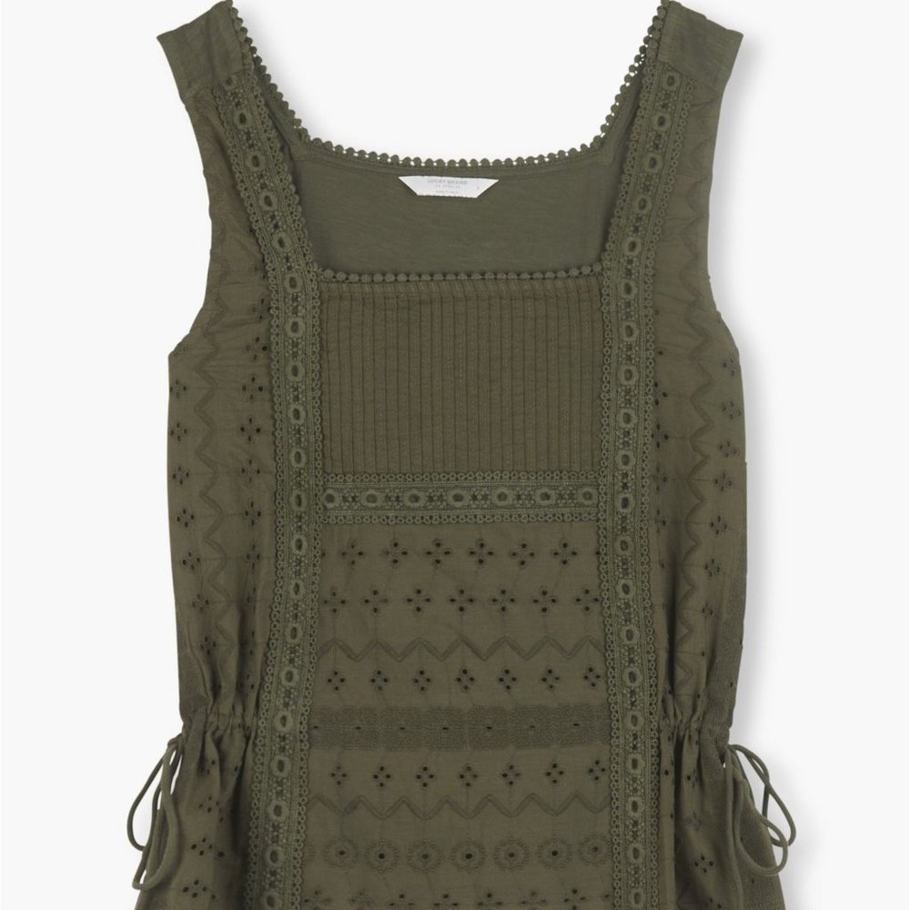 Lucky Brand Mix Media Tie Tank